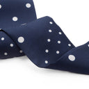 Silk Headband 6x86 - Polka Dots – Blue Navy