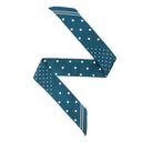 Silk Headband 6x86 - Polka Dots – Blue