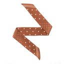 Silk Headband 6x86 - Polka Dots – Brown