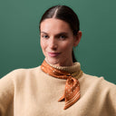 Silk Headband 6x86 - Polka Dots – Brown