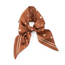 Silk Headband 6x86 - Polka Dots – Brown