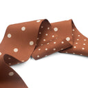 Silk Headband 6x86 - Polka Dots – Brown