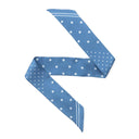 Silk Headband 6x86 - Polka Dots – Bleu