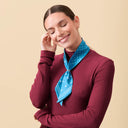 Silk Headband 6x86 - Polka Dots – Bleu