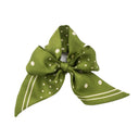 Silk Headband 6x86 - Polka Dots – Green