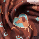Carré de soie 49, Wouf – Marron