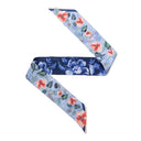 Bandeau de soie 6x86, Botanique par Malin Gyllensvaan – Bleu
