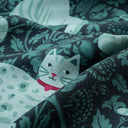 Carré en laine et soie 70, Kitty – Bleu turquoise
