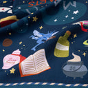 Silk Square 67, Harry Potter, Magic at Hogwarts – Blue