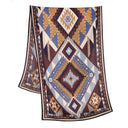 Écharpe en laine et soie 67x180, Navajo – Rouge