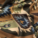 Écharpe en laine et soie 67x180, Navajo – Vert