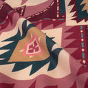 Écharpe en laine et soie 67x180, Navajo – Rose