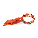 Gold Bracelet with Polka Dot Ribbon – Orange