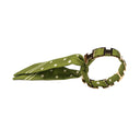Gold Bracelet with Polka Dot Ribbon – Green