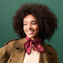Silk Square 49, Polka Dots – Red