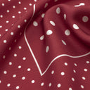 Silk Square 49, Polka Dots – Red