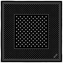 Silk Square 49, Polka Dots – Black