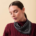 Silk Square 49, Polka Dots – Black