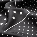 Silk Square 49, Polka Dots – Black