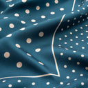 Silk Square 49, Polka Dots – Blue