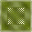 Silk Square 49, Polka Dots – Green