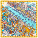 Silk square 67, Marseille by Emilie Ettori – Yellow