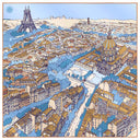Carré de soie 90, Paris Les Invalides par Emilie Ettori – Beige