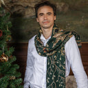 Wool and Silk Scarf 67x180, Harry Potter, Black Family Tapestry - Green