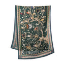 Echarpe en laine et soie 67x180, Harry Potter, Tapisserie famille Black - Vert