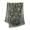 Echarpe en laine et soie 67x180, Harry Potter, Tapisserie famille Black - Vert