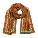 Wool and Silk Scarf 45x180, Harry Potter, Quidditch - Brown
