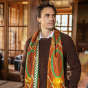 Echarpe en laine et soie 45x180, Harry Potter, Quidditch - Marron