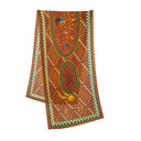 Wool and Silk Scarf 45x180, Harry Potter, Quidditch - Brown