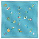 Carré en laine et soie 70, Bandana le Petit Prince – Bleu