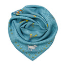 Carré en laine et soie 70, Bandana le Petit Prince – Bleu
