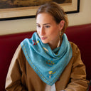 Carré en laine et soie 70, Bandana le Petit Prince – Bleu