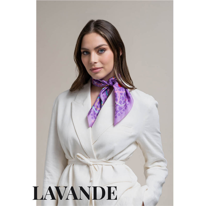 Silk Scarf 67, Lucky Charms – Purple