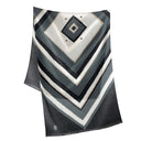 Wool and Silk Scarf 67x180, Appaloosa by Cécile Siméone – Black