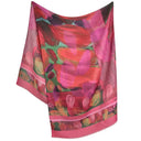Echarpe en laine et soie 67x180 Virevolte de l’artiste Thuy – Rose