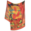 Echarpe en laine et soie 67x180 Virevolte de l’artiste Thuy – Orange