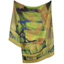 Echarpe en laine et soie 67x180 Virevolte de l’artiste Thuy – Kaki