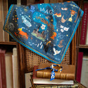 Carré en coton et soie 45, Harry Potter, Magie à Poudlard – Bleu