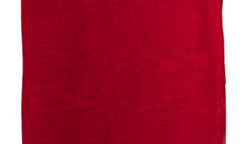 Echarpe en soie 43×160, mousseline de soie unie – Rouge foncé