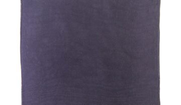 Echarpe en soie 43×160, mousseline de soie unie – Bleu Marine