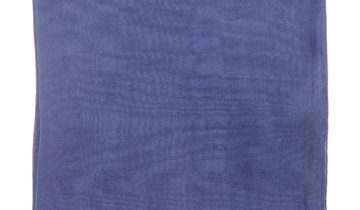 Echarpe en soie 43×160, mousseline de soie unie – Bleu Océan