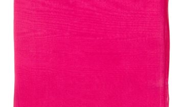 Echarpe en soie 43×160, mousseline de soie unie – Fuchsia