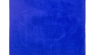 Echarpe en soie 43×160, mousseline de soie unie – Bleu Royal