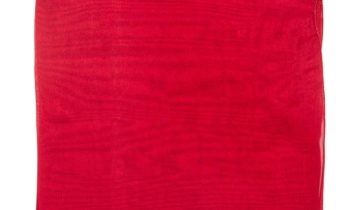 Echarpe en soie 43×160, mousseline de soie unie – Rouge