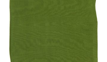 Echarpe en soie 43×160, mousseline de soie unie – Vert Epinard