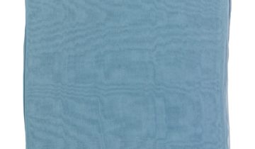 Echarpe en soie 43×160, mousseline de soie unie – Bleu Ciel